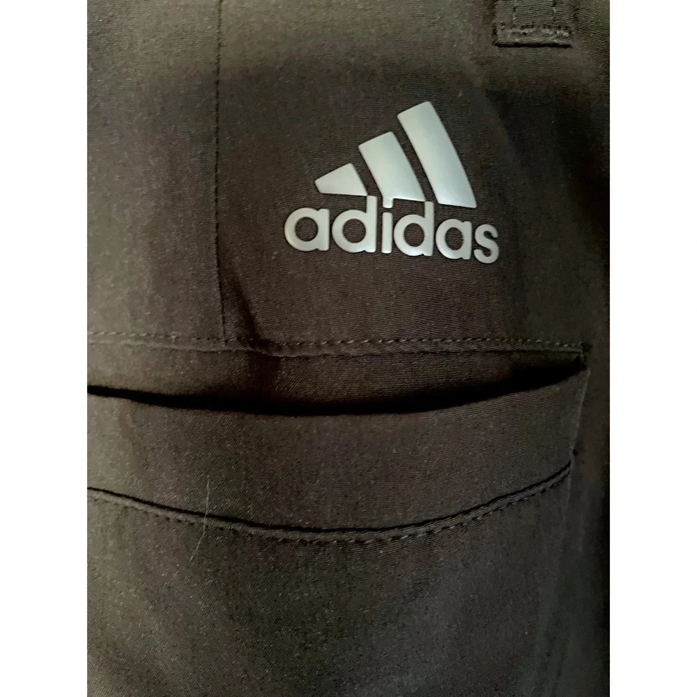 Adidas Mens Golf Shorts Black Performance Stretch Flat‎ Front Size 36